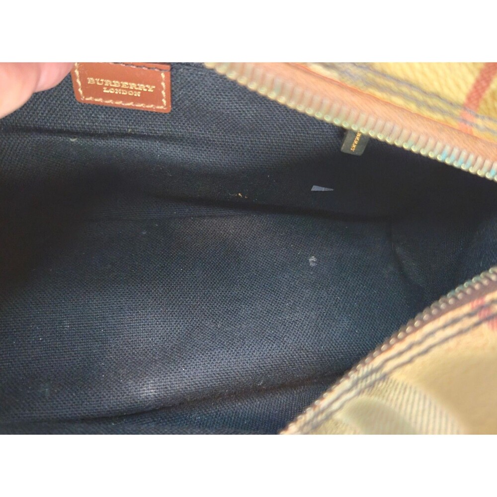 Vintage Burberry Check Handbag 2 Side Pockets Rare Style - Picture 13 of 16